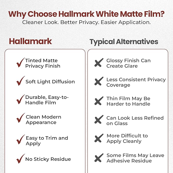 Hallmark White Matte Film