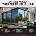Commercial Residential Privacy One Way Mirror Black Silver Window Tinting Film
