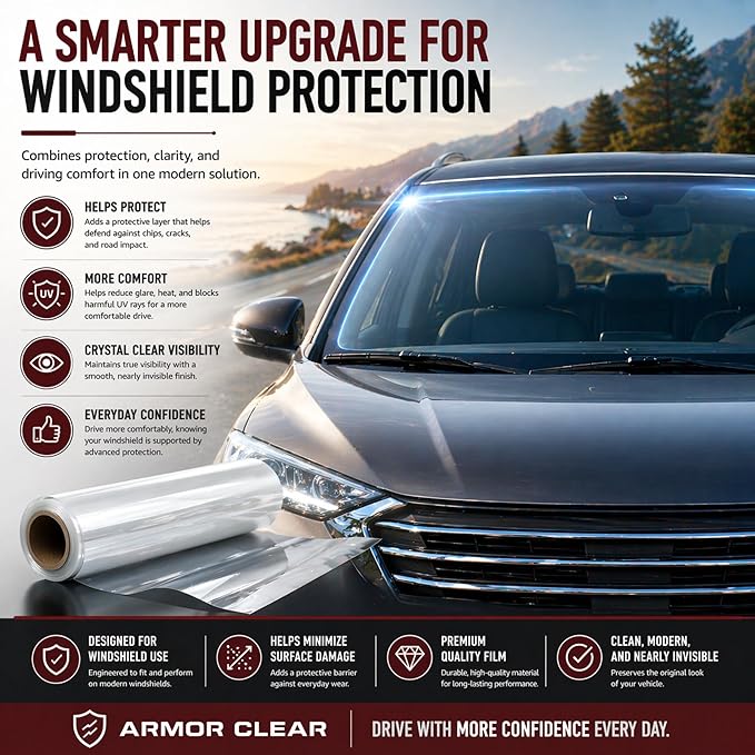 Armor Clear Windshield Chip Protection Film