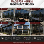 Commercial Residential Privacy One Way Mirror Black Silver Window Tinting Film