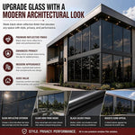 Commercial Residential Privacy One Way Mirror Black Silver Window Tinting Film