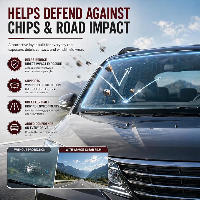 Armor Clear Windshield Chip Protection Film